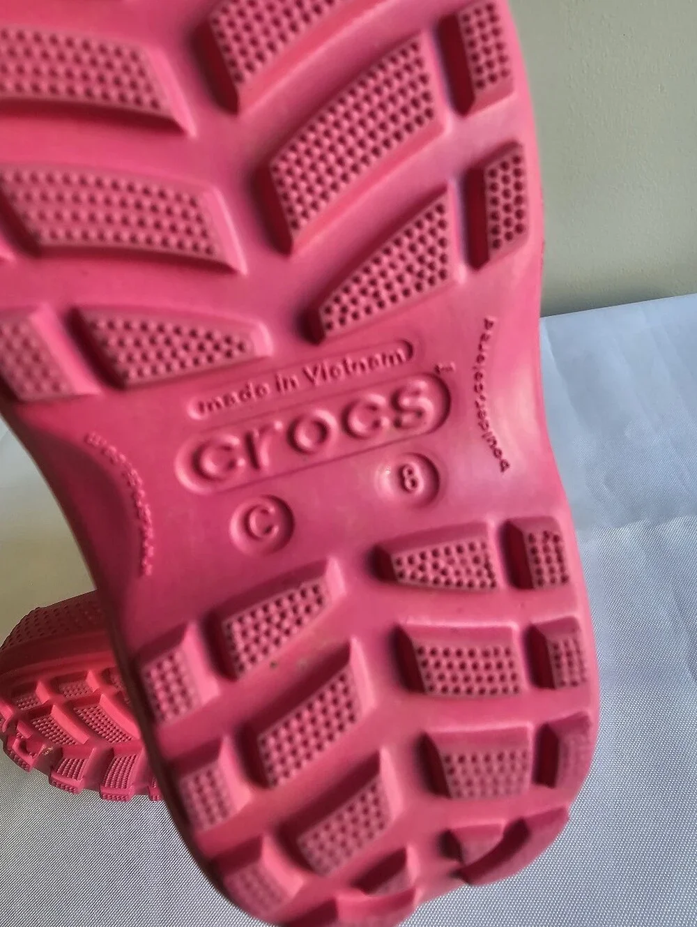 CROCS Kids' Hot Pink Waterproof Rain Boots with Pull Handles